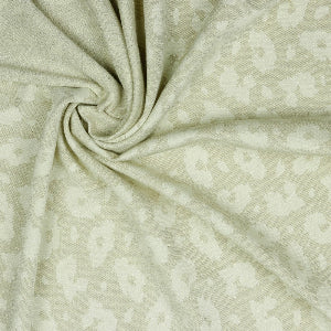 Jacquard tricoté avec fleurs et lurex-beige