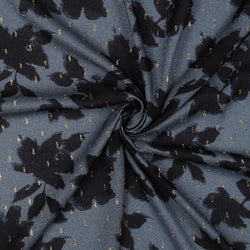 VISCOSE LUREX DIGITAL FLOWERS - BLUE