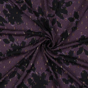 VISCOSE LUREX DIGITAL FLOWERS - Purple