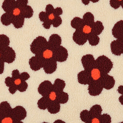 Teddy fleurs- beige-rouge vin