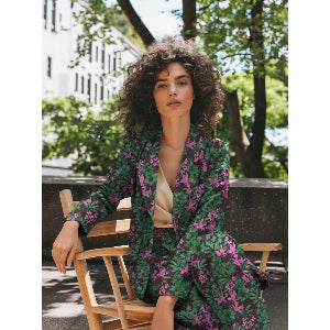 Jacquard fleurs -Vert Foncé