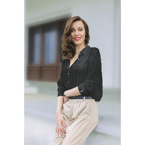 Popeline de Viscose  RADIANCE FOIL-Noir