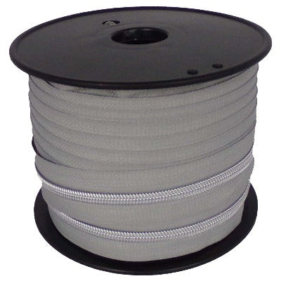 Tirette spirale au mètre  5mm chaine lurex argent gris pigeon - La boite à tissus