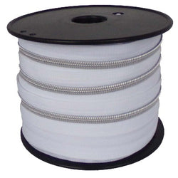 Tirette spirale au mètre  5mm chaine lurex argent blanc