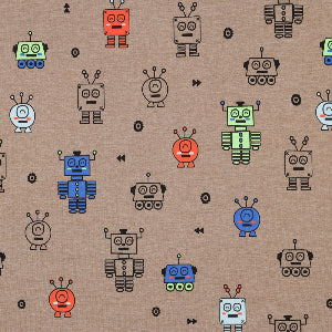 JERSEY MELANGE NEON ROBOTS - TAUPE