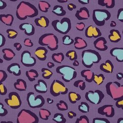 Sweat molletonné imprimé -Coeurs Doux -Lilas