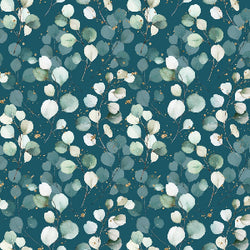 JERSEY DIGITAL FEUILLES D'EUCALYPTUS - Pétrole