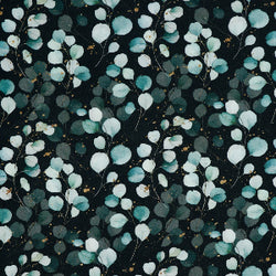 Popeline de Viscose -RADIANCE DIGITAL EUCALYPTUS - Noir