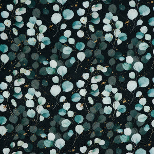 Popeline de Viscose -RADIANCE DIGITAL EUCALYPTUS - Noir