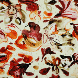 Viscose lurex digital fleurs - écru