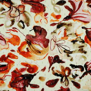 Viscose lurex digital fleurs - écru