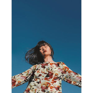 Viscose lurex digital fleurs - écru