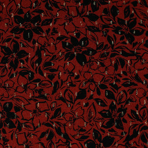 VISCOSE LUREX FLOWERS - TERRA COTTA