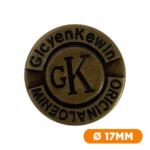 Boutons jeans Gk Design 17 mm-Bronze - La boite à tissus