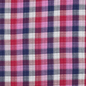 Double gaze - carreaux  double face - lilas marine