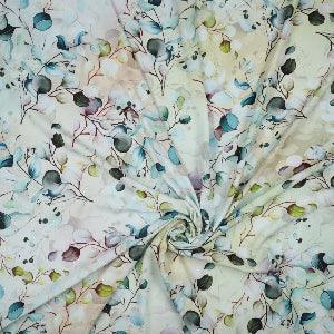 Popeline de Viscose -RADIANCE DIGITAL EUCALYPTUS - NILE