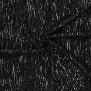 Velours côtelé stretch Foil- Noir