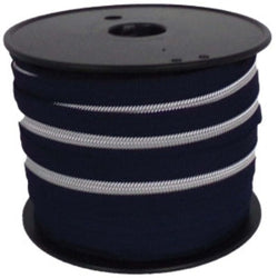 Tirette spirale au mètre  5mm chaine lurex argent Marine - La boite à tissus