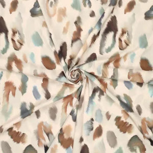 Viscose stretch Léo-Marron