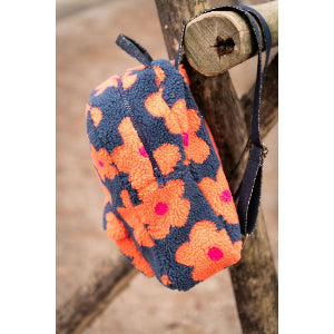 Teddy fleurs-BLEU MARINE/CORAL