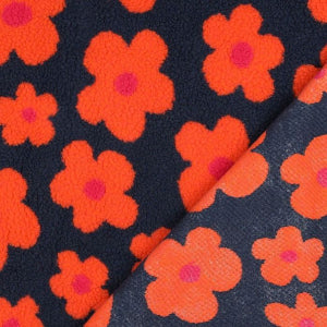 Teddy fleurs-BLEU MARINE/CORAL