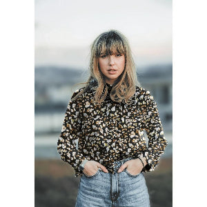 VISCOSE DOBBY DIGITAL PEAU D'ANIMAL - NOIR