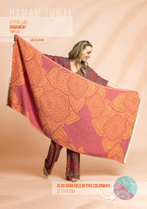 Hamman Jacquard- Ornement Orange-Rouge