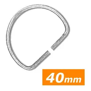 Anneau en D 40 mm - Argent - La boite à tissus