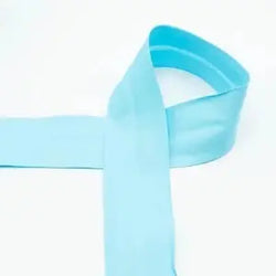 Biais Popeline De Coton 6 cm aqua - La boite à tissus Biais Popeline De Coton 6 cm aqua