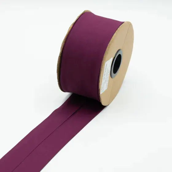 Biais Popeline De Coton 6 cm bordeau - La boite à tissus