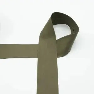 Biais Popeline De Coton 6 cm khaki - La boite à tissus Biais Popeline De Coton 6 cm khaki