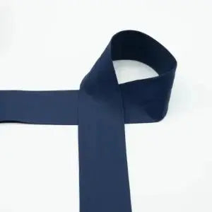 Biais Popeline De Coton 6 cm marine - La boite à tissus Biais Popeline De Coton 6 cm marine