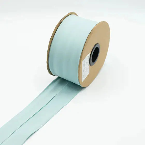 Biais Popeline De Coton 6 cm menthe - La boite à tissus Biais Popeline De Coton 6 cm menthe