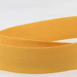 Biais Popeline De Coton 6 cm ocre - La boite à tissus Biais Popeline De Coton 6 cm ocre