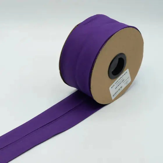 Biais Popeline De Coton 6 cm purple - La boite à tissus