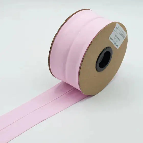 Biais Popeline De Coton 6 cm rose - La boite à tissus Biais Popeline De Coton 6 cm rose