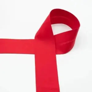 Biais Popeline De Coton 6 cm rouge - La boite à tissus