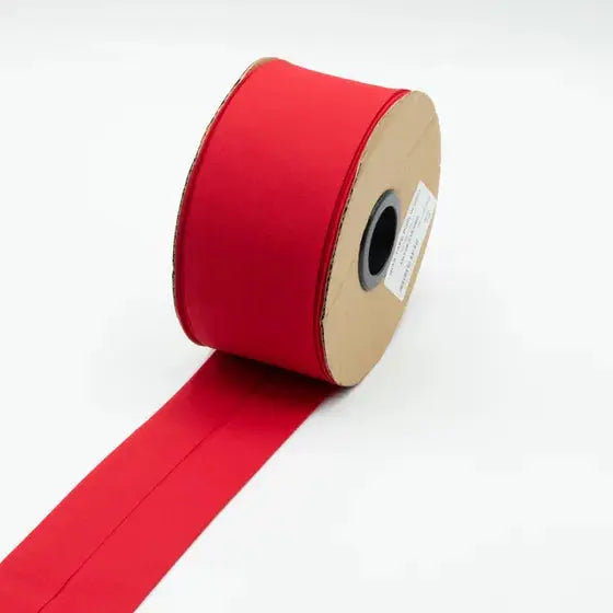 Biais Popeline De Coton 6 cm rouge - La boite à tissus