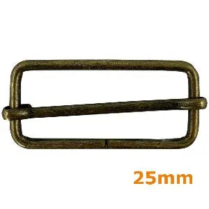 Boucles réglage  25 mm bronze - La boite à tissus
