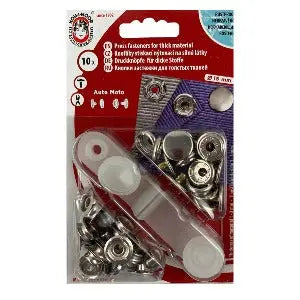 Boutons PRESSIONS SPORT 15MM ARGENT - La boite à tissus Boutons PRESSIONS SPORT 15MM ARGENT
