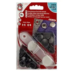 Boutons PRESSIONS SPORT 15MM Noir Nickel - La boite à tissus Boutons PRESSIONS SPORT 15MM Noir Nickel