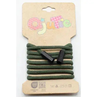 CORDON DE SERRAGE COTON 5MM X 1,15M, AVEC EMBOUTS/ CORDON SWEAT Armé - La boite à tissus
