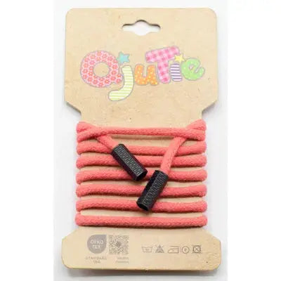 CORDON DE SERRAGE COTON 5MM X 1,15M, AVEC EMBOUTS/ CORDON SWEAT Corail - La boite à tissus