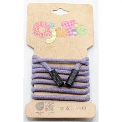 CORDON DE SERRAGE COTON 5MM X 1,15M, AVEC EMBOUTS/ CORDON SWEAT Lilas - La boite à tissus