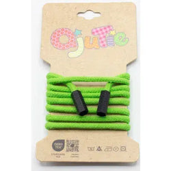 CORDON DE SERRAGE COTON 5MM X 1,15M, AVEC EMBOUTS/ CORDON SWEAT Lime - La boite à tissus