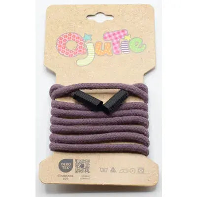 CORDON DE SERRAGE COTON 5MM X 1,15M, AVEC EMBOUTS/ CORDON SWEAT Mauve - La boite à tissus