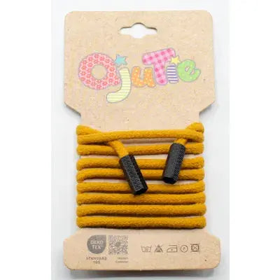 CORDON DE SERRAGE COTON 5MM X 1,15M, AVEC EMBOUTS/ CORDON SWEAT Ocre - La boite à tissus