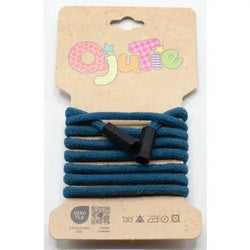 CORDON DE SERRAGE COTON 5MM X 1,15M, AVEC EMBOUTS/ CORDON SWEAT Pétrol - La boite à tissus