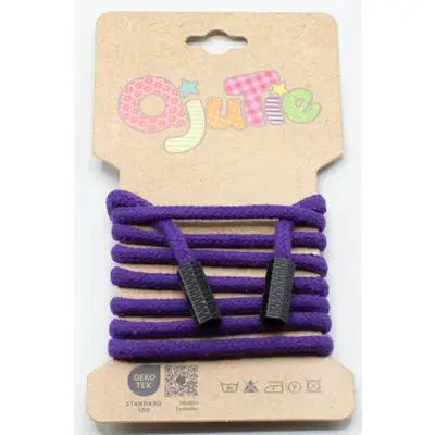 CORDON DE SERRAGE COTON 5MM X 1,15M, AVEC EMBOUTS/ CORDON SWEAT Purple - La boite à tissus