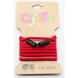 CORDON DE SERRAGE COTON 5MM X 1,15M, AVEC EMBOUTS/ CORDON SWEAT Rouge - La boite à tissus